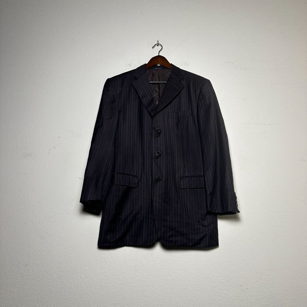 Ermenegildo Zegna Trofeo Wool Men 52R Brown Blazer Sport Coat Jacket Pinstripe